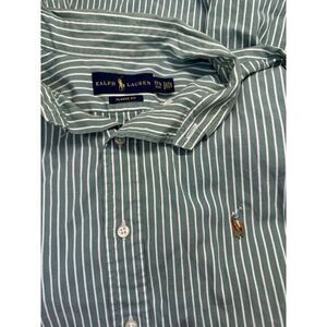 Polo by Ralph Lauren Green and White Striped Shirt